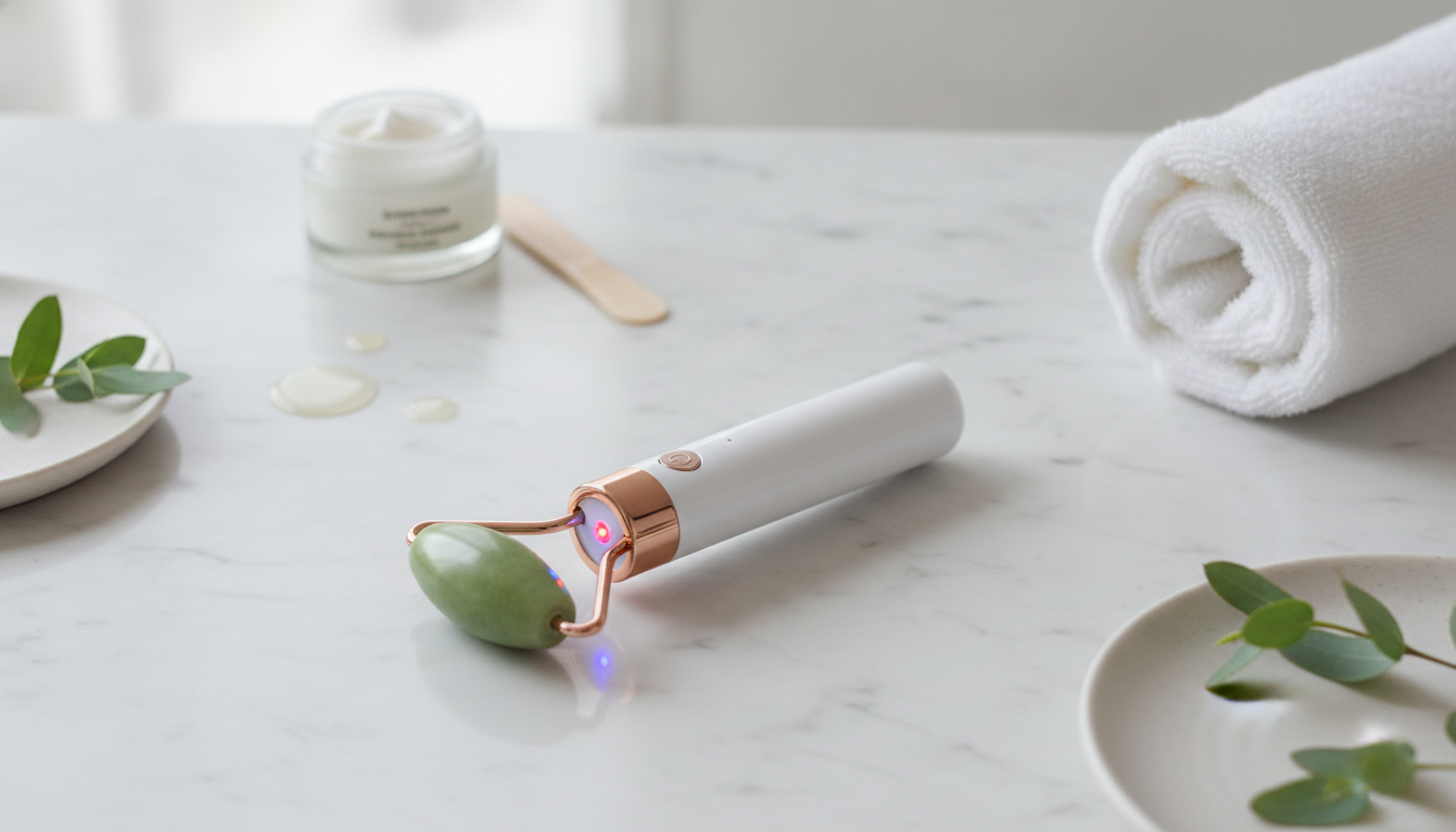 Electric Jade Roller with Red/Blue Light: How to Use